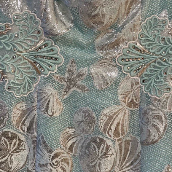 Lilly Pulitzer Blue Metallic Silver Jacquard Sleeveless Mila Shift Dress… - Picture 10 of 10